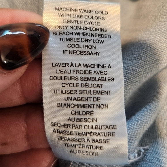 ANTHROPOLOGIE CHELSEA & THEODORE  LYOCELL CHAMBRAY MIDI SKIRT  BOHO SZ L - Picture 8 of 8